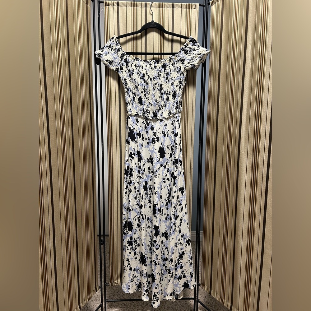 ASTR smocked slip dress